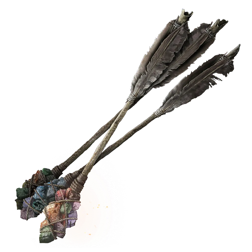 Rainbow Stone Arrow (Fletched)