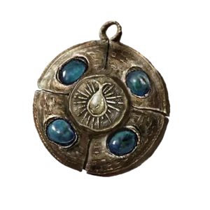 Cerulean Amber Medallion